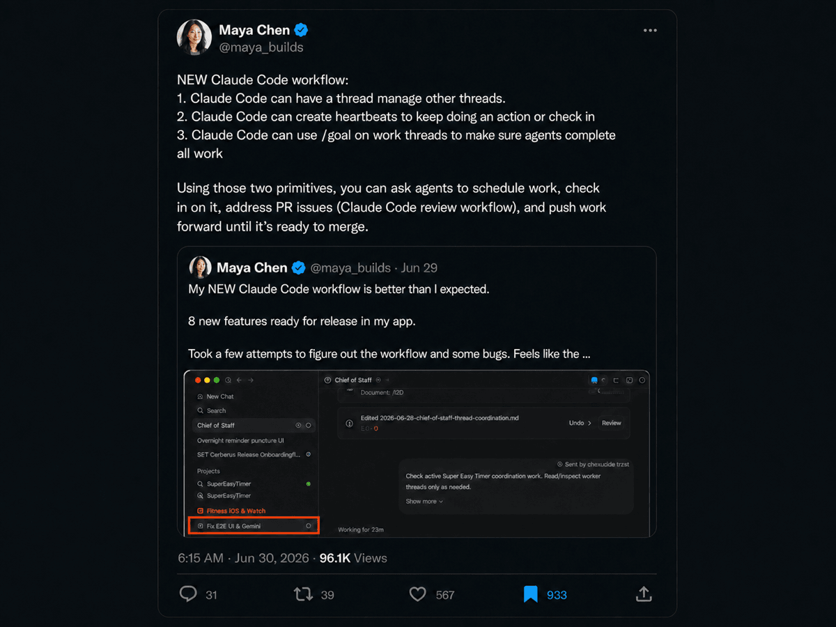An X post with its blue bookmark control selected.